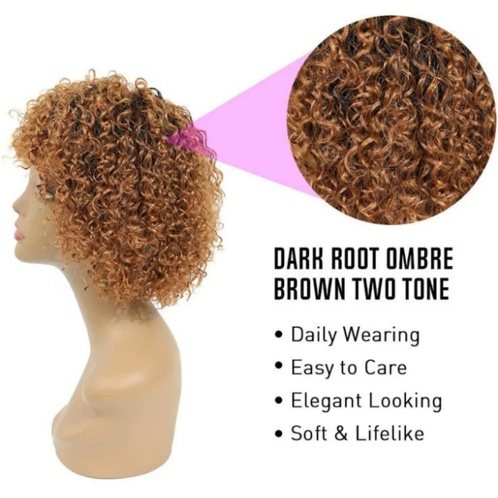 Blooming Hair Synthetic Blend Wig With Bangs